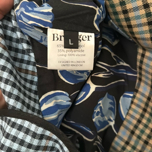 Brogger checkered mini skirt with hand buttons, large - Picture 14 of 16